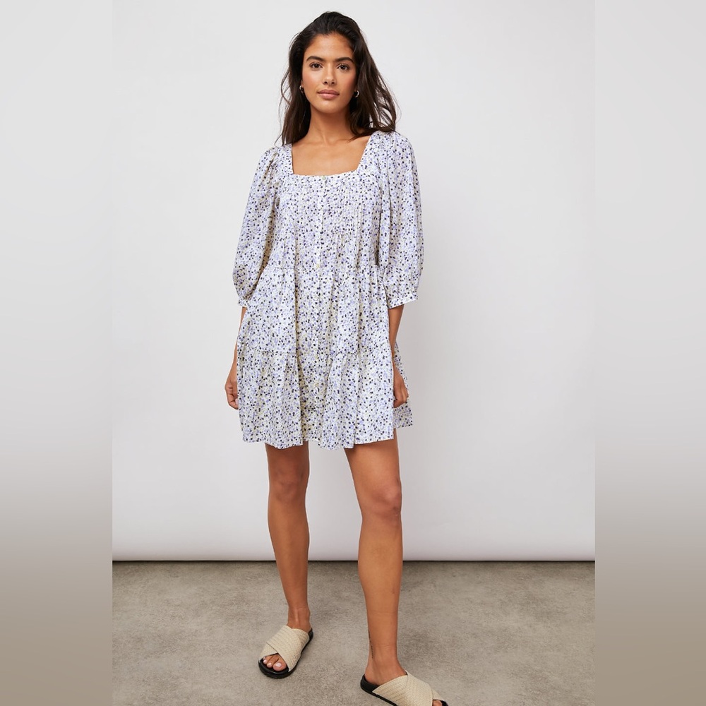 •Rails Pippa Floral White Dress Watercolor Buds